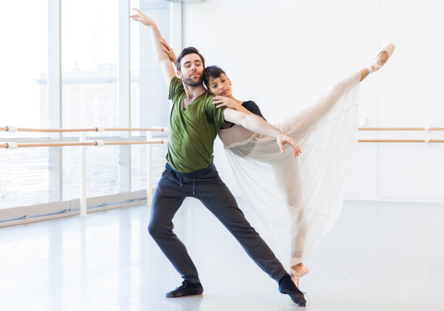 The Houston Ballet's Karina Gonzalez and Connor Walsh in rehearsal.